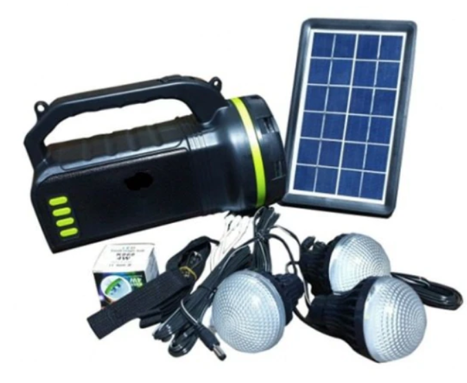 Kit Solar GDLite GD-2000A cu 3 becuri incluse, boxa cu Bluetooth si Radio